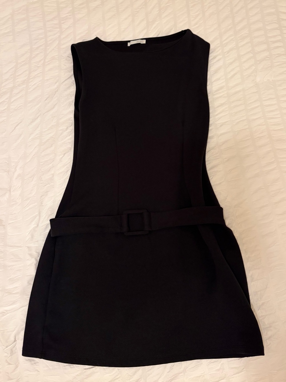 Zara Black Belted Shift Dress - Women's Large